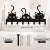 Rayakt Metal Key Holder with 8 Hooks, Featuring a Black