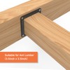 ForoGore 4" x 4" Wood Post Plate Connector, Powder-Coated Decking