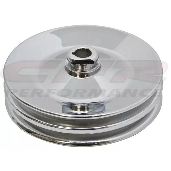 CFR Performance Chrome Steel Key Way Power Steering Pump Pulley