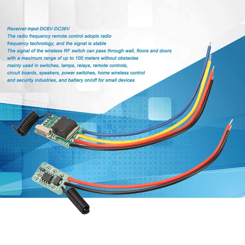 RF Remote Control Switch Kit, Including DC6V to 36V Receiver