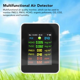 9 in 1 Air Quality Monitor PM2.5, PM10, HCHO, Organic Pollutants, CO, CO2, Temperature and Humidity Multifunctional Monitor