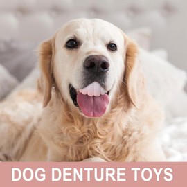 White Vampire Teeth Fake Teeth for Dogs,Funny Silicone Teeth Braces,Creative Fake Teeth Dog Chew Toys, Easy to Apply Dog Toy Teeth,Interactive Toys,Dog Christmas Costume Suitable Accessories