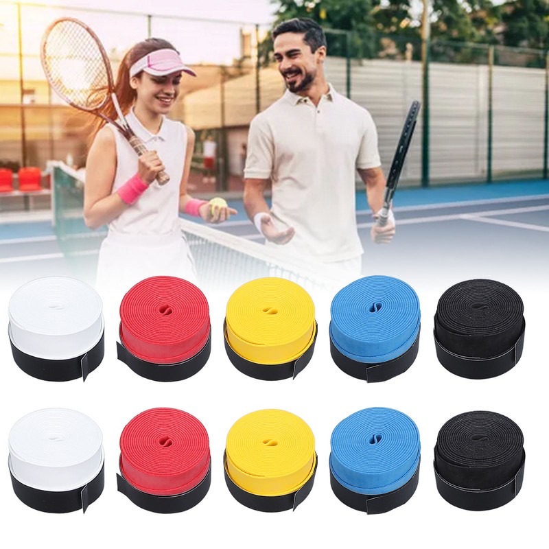 10Pcs Tennis Racket Grip Tape Anti Slip Comfortable Sweat Absorbent