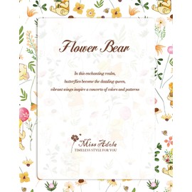 Miss Adola Cell Phone Purse for Women - Cute Leather Small Crossbody Bags for Girls Ladies Purse Wallet with Adjustable Strap Zipper and Card Slots, Flower Bear