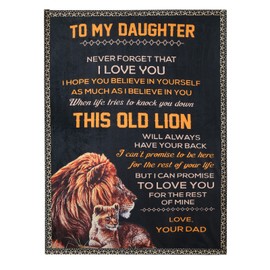 HWX Media Daughter Gift Blanket, Birthday Gifts for Daughter, Presents for Daughter from Mon Dad -T…