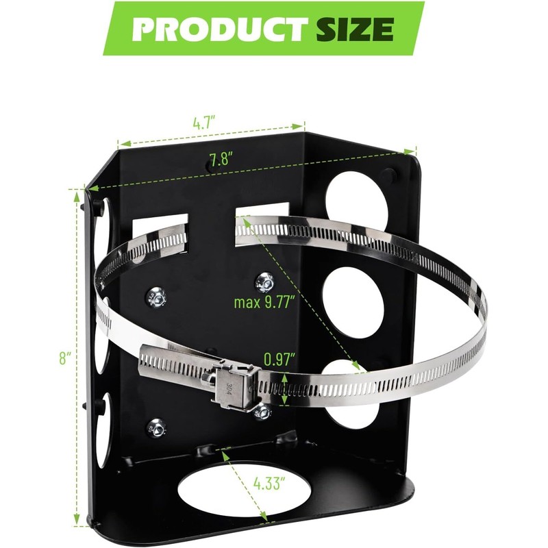 SPARKWHIZ Propane Tank Holder Mount for 5LB Bottle 8 in