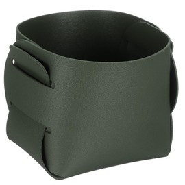 uxcell Valet Tray Organizer, PU Leather Desktop Storage Organizer Box Tray Entryway Table Bedside Nightstand Catchall Vanity Tray for Jewelry Key Coin Watch Wallet (Green)