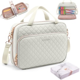 IMAGINING Large Bible Case with Bible Cover for Women - Bible Carrying Case with Shoulder Strap - Bible Bag Packed in Gift Box - Bible Carrier with Pockets for Bible Study Suppliers - Bible Gift Girls