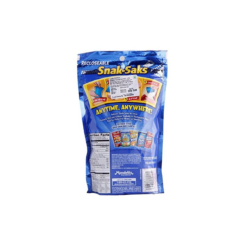 Nabisco Oreo Mini Chocolate Sandwiches Snak Saks, 8 oz (Pack