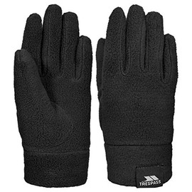 Trespass Lala II, Black, 5/7, Fleece Gloves Kids Unisex, Age 5-7, Black