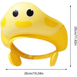 Fokmuaex Adjustable Baby Bath Visor Cap - Waterproof/Eye Protection Shower Hat for Toddlers 0-6 Years, Splash-Proof Soft Visor Shield for Hair Washing/Swimming (Cute Animal Design)
