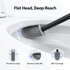 Wall Mounted Silicone Toilet Brush for Bathroom Cleaning – Flat