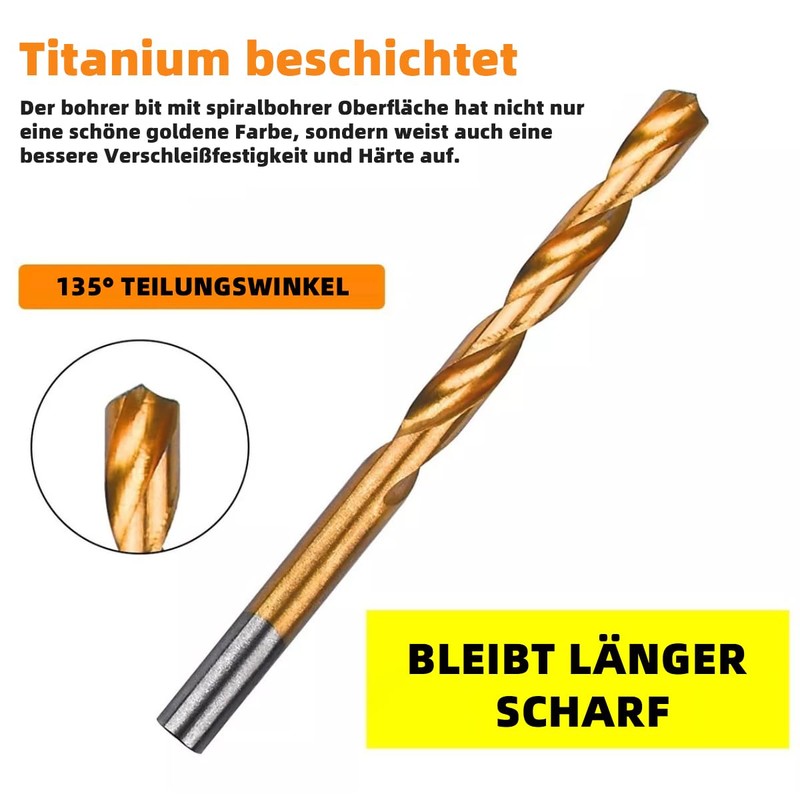 99 Piece Titanium Drill Bit Set: Drill Bit Set with