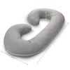 PharMeDoc Full Body Cushion Cover Replacement C Shape Grey