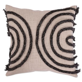 Pillow Perfect Indoor Abstract Circles Throw Pillow, Black