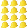 12 Casco Constructor Amarillo Plastico Bob Disfraz Fiesta