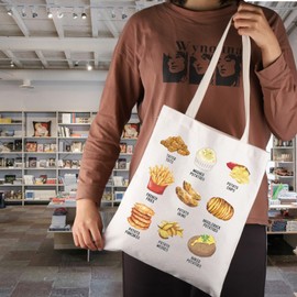 JNIAP Potato Lovers Gift French Fry Tote Bag Potato Classification Gift For Her (Fry Potato Tote Bag)