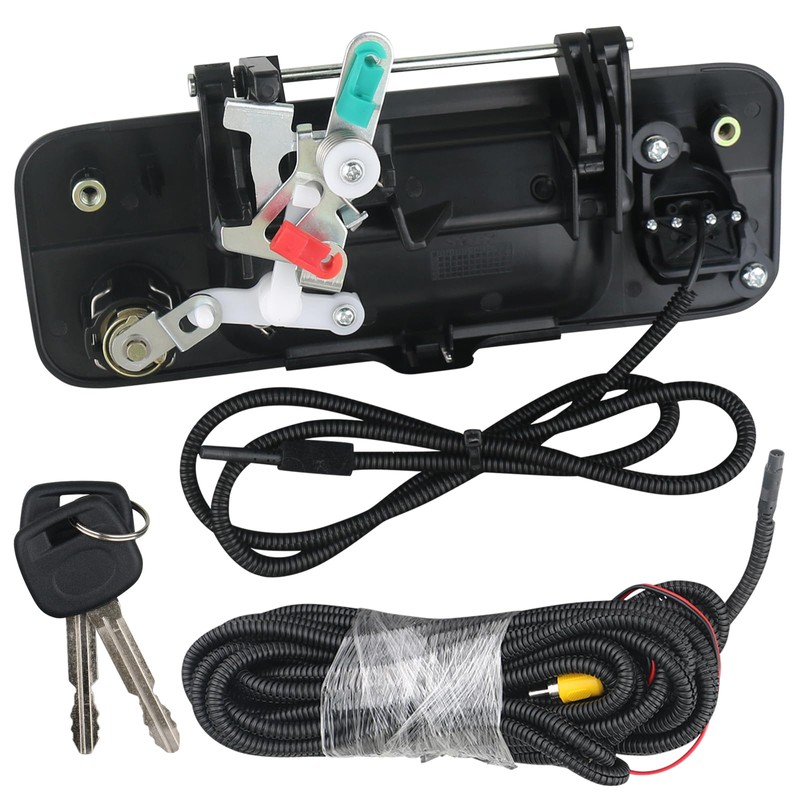 Osompar Backup Camera Tailgate Handle with Key Lock Cylinder Compatible