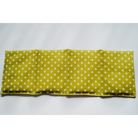 Organic Rye Grain Cushion with 4 Compartments 50 cm x 17 cm Kiwi/White Dots