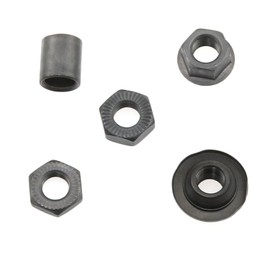 Meuey Lyot Bike Axle 190MM Bicycle Multiple Speed Rear Hub Axle 3/8 Inch Black 26 TPI Hub Shaft Conical Lock Nut Washer Kit -1PCS