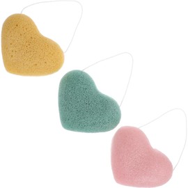 Esponja Facial en Forma de Corazón, Limpieza Profunda, 3 Piezas