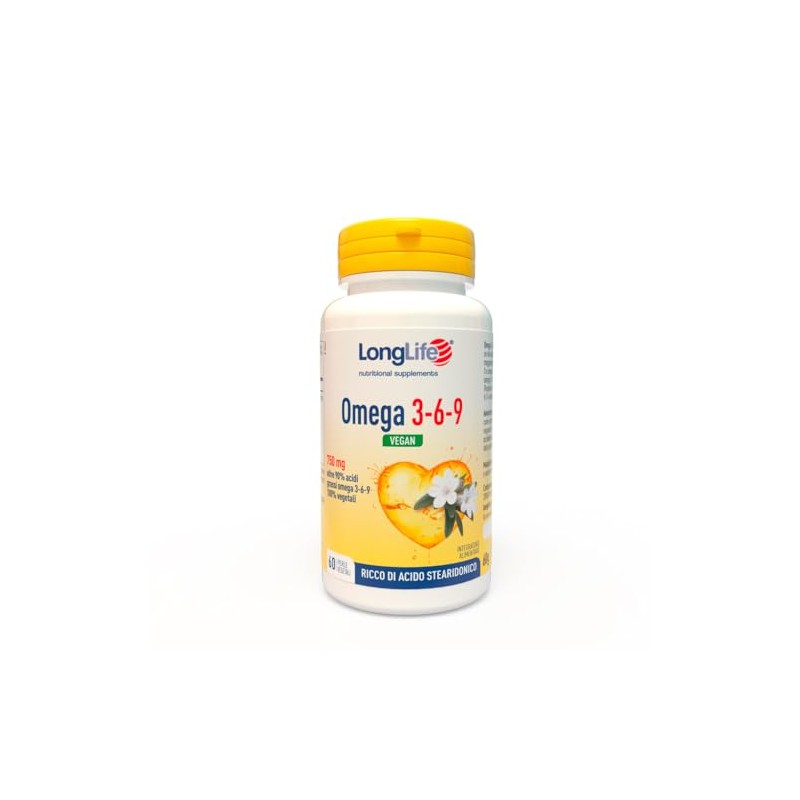 LongLife® Omega 3-6-9 Vegan | Con Ahiflower® | Oltre 90%