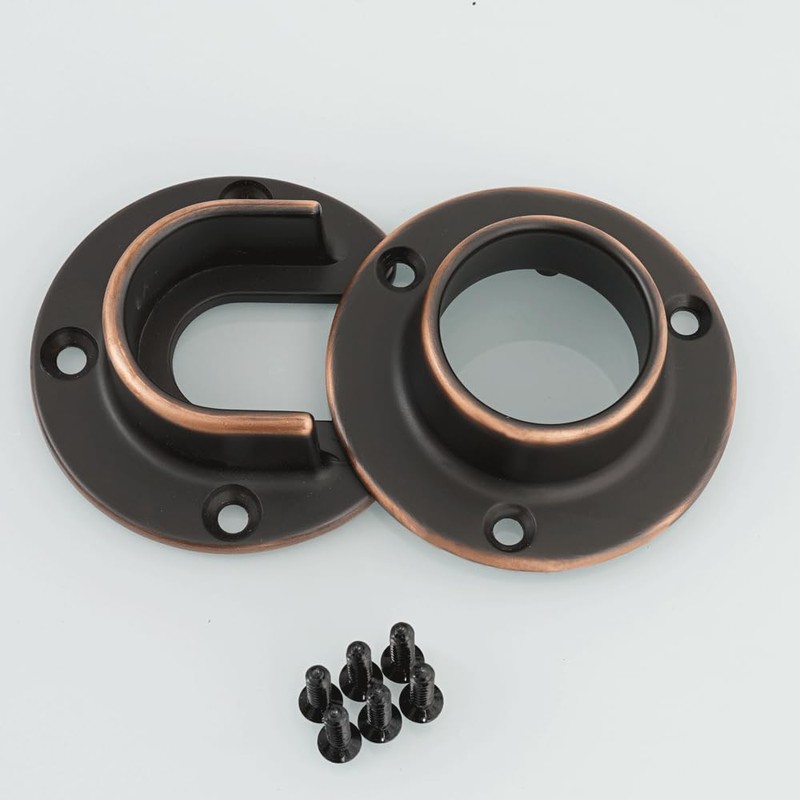Soporte para barra de clóset, paquete de 4 unidades de