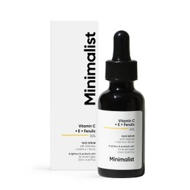Minimalist Minimalist 16% Vitamin C Serum with Antioxidants for Anti Aging & Glow | Reduces Skin Damage & Redness to Brighten Dull Complexion | For All Skin Types | For Women & Men | 0.68 Fl Oz / 20 ml
