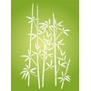 Bamboo Stencil, 6.5 x 10.4 inches (M) Reusable Large Evergreen