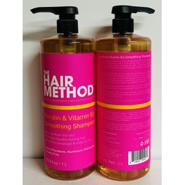 Beauty Mark 2-Pack The Hair Method ~ Keratin & Vitamin B3 Smoothing Shampoo 33.8 fl oz Each
