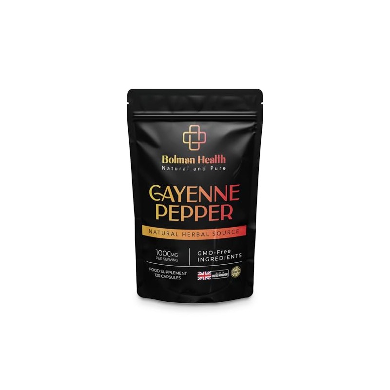Cayenne Pepper Capsules | 1000mg Per Serving | 120 Vegan