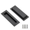 Ravinte 2 Pack Black Cabinet Pulls - Recessed Finger Pulls