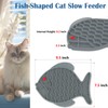 Takfox Slow Feeder Cat Bowls [2 Pack], Lick Mat for
