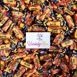 Bit O Honey Candy Bulk, Old Fashioned Bit of Honey Candy - Bulk Individually Wrapped BitoHoney Taffy Candy - Perfect for Throwback Parties