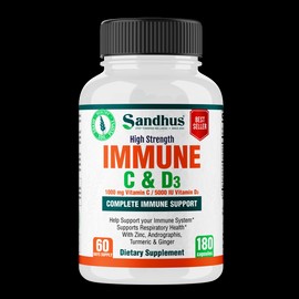Sandhu's High Strength Immune C & D3-1000 mg -Complete Immune Support