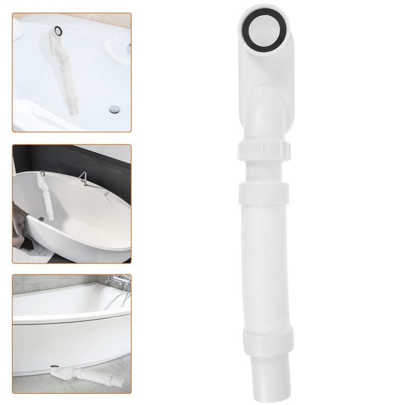 Uonlytech Bathtub Shower Drain Flexible Freestanding Tub Drain Kit Low