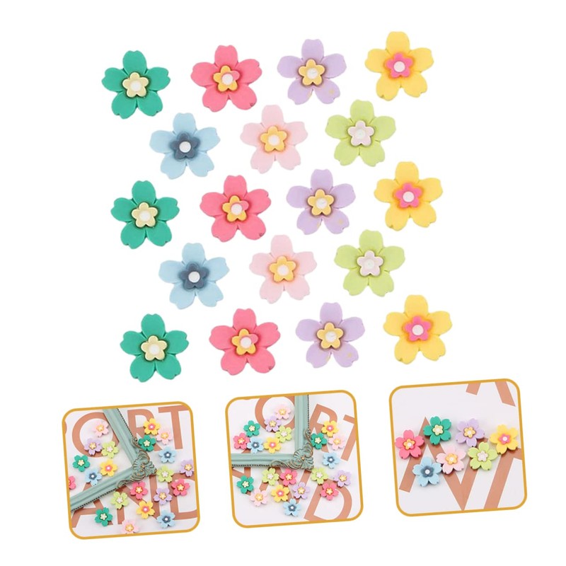 Beavorty 30pcs Mini Flowers for Hair Clips Craft Embellishments for