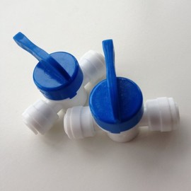 2 x 1/4" Inline Ball Valves for Reverse Osmosis RO Water Filter