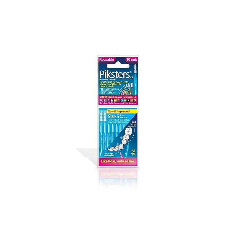 Piksters Interdental Brushes, Size 5, Blue Handle