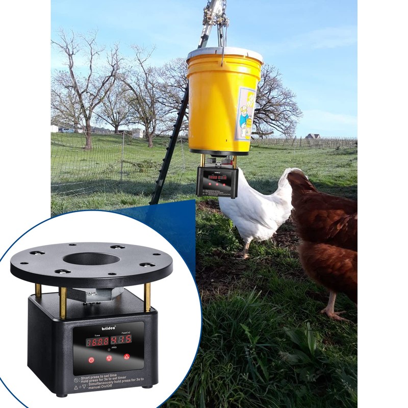 Automatic Chicken Feeder Timer, Briidea Poultry Feeder Motor and Timer