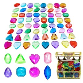 Snyvpra Edelsteine Für Kinder, Bunte Mit Goldenem Schatz, Kreatives Spielzeug Für Rollenspiele Und Lernaktivitäten, Ideal Für Kindergeburtstage Und Schatzsuchen, Edelsteine Ausgraben Für Kinder