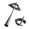 SUPYINI Hardened All Steel Hollow Hoe, Portable Garden Hoe, Hollow