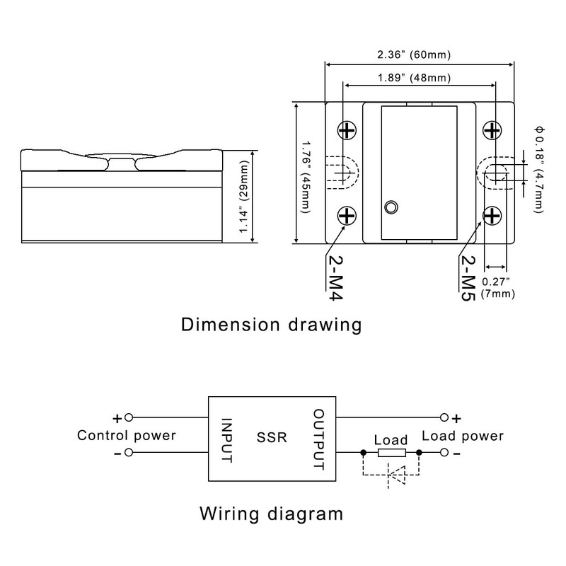 Heschen Single Phase Solid State Relay, NNG1-1/032F-38 10A, SSR-DA, Input