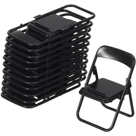 IMIKEYA Mini Folding Chairs 12pcs Cell Phone Stand Holder Dollhouse Folding Chair Models Small Folding Chair Cradle for Desk Dollhouse Decoration