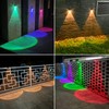 Ellasay Solar Fence Lights Outdoor: 10 Lighting Modes with RGB