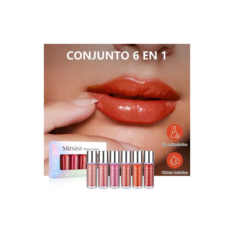 Brillo Labios 3d Hydra Lip Glow Oil Gloss Hidratante 6pcs