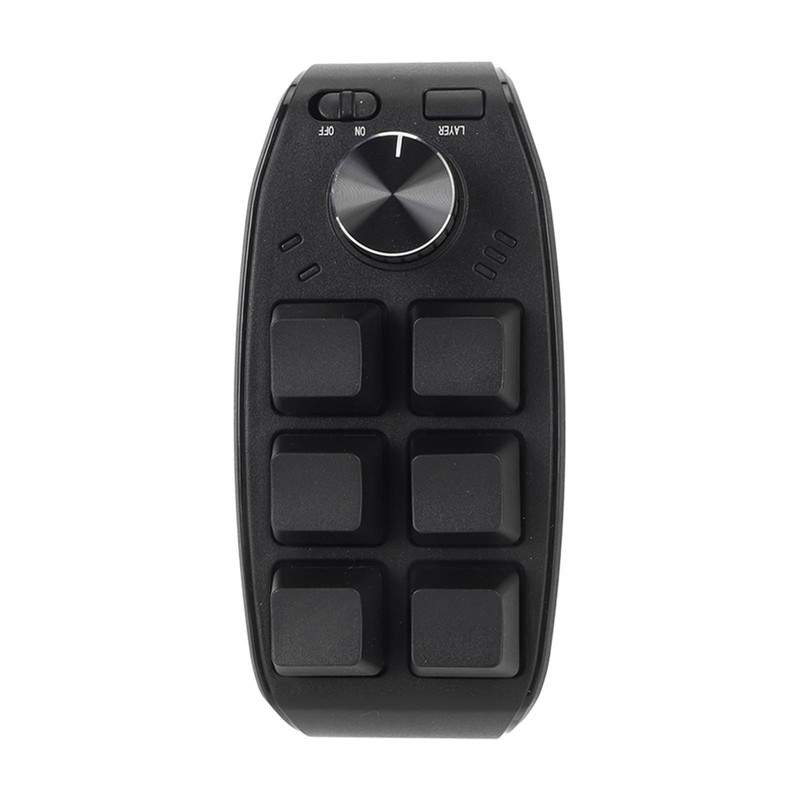 Mini Keypad 6 Keys 1 Knob Red Switch Mechanical Plug
