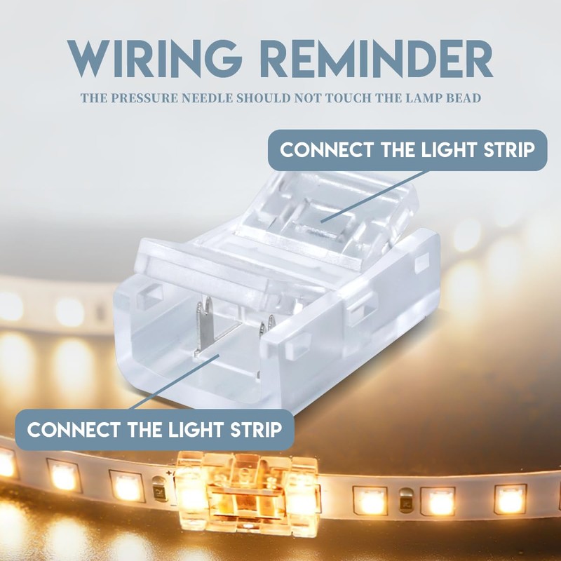 Innfeeltech 20 Pcs Strip Connector for 10MM 2 Pin LED