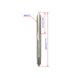 Aopin M6 x 0.5 Taper Hand Tap HSS Metric High Speed Steel Hand/Machine Use Straight Flute Thread Tap, Used to Make New Screws, Re-Threading Damaged and Clogged Screws, 2 Pcs