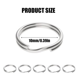 Key Ring Hoops, 200PCS 10mm Mini Split Jump Ring, Super Strong Stainless Steel Jump Rings, for Jewelry Necklaces Bracelets Earrings Crafts Ornaments and DIY Arts